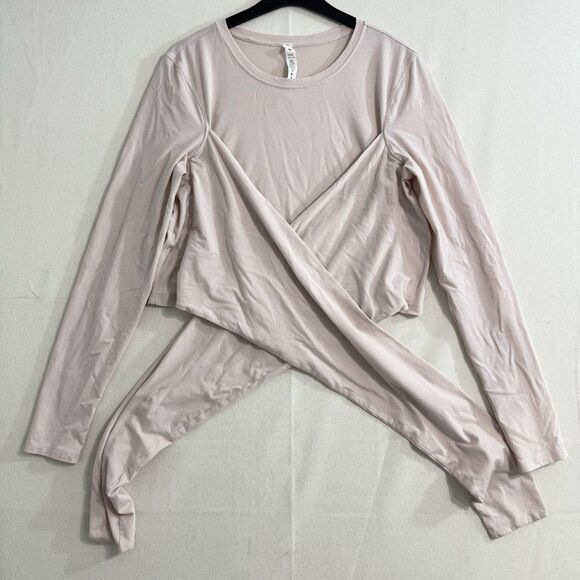 Lululemon “Gather And Grow” Long-Sleeve Feather Pink Size 12 $80 - Picture 1 of 10